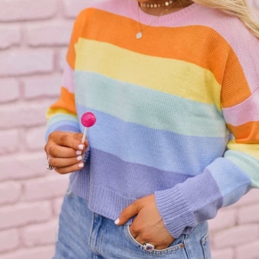 forever 21 rainbow sweater